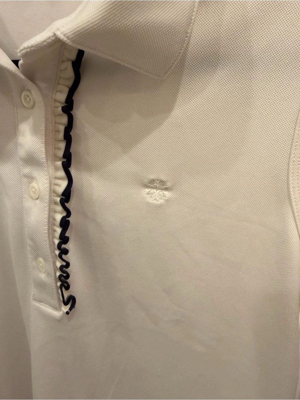 TORY BURCH Piqué sleeveless polo